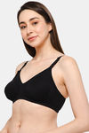 Intimacy Double Layered Non Wired 3/4th Coverage Maternity T-Shirt Bra - Black — thumbnail 3