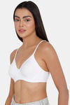 Intimacy Double Layered Non Wired Medium Coverage T-Shirt Bra - White — thumbnail 3