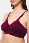 Intimacy Double Layered Non Wired Full Coverage T-Shirt Bra - Wine — thumbnail 6