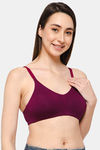 Intimacy Double Layered Non Wired Full Coverage T-Shirt Bra - Wine — thumbnail 2