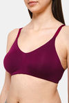 Intimacy Double Layered Non Wired Full Coverage T-Shirt Bra - Wine — thumbnail 6