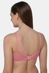 Intimacy Double Layered Non Wired Full Coverage Lace Bra - Rose — thumbnail 4