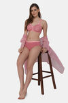 Intimacy Double Layered Non Wired Full Coverage Lace Bra - Rose — thumbnail 5