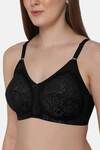 Intimacy Double Layered Non Wired 3/4th Coverage Lace Bra - Black — thumbnail 5