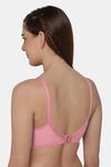 Intimacy Double Layered Non Wired 3/4th Coverage Lace Bra - Rose — thumbnail 4