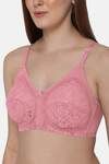 Intimacy Double Layered Non Wired 3/4th Coverage Lace Bra - Rose — thumbnail 5