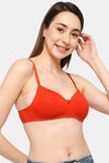 Intimacy Padded Non Wired Medium Coverage T-Shirt Bra - Red — thumbnail 2