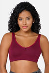 Intimacy Double Layered Non Wired Full Coverage T-Shirt Bra - Wine — thumbnail 1