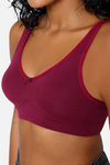 Intimacy Double Layered Non Wired Full Coverage T-Shirt Bra - Wine — thumbnail 4