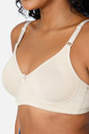 Intimacy Double Layered Non Wired Full Coverage T-Shirt Bra - Beige — thumbnail 4
