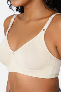 Intimacy Non-Padded Non-Wired High Coverage T-Shirt Bra - Beige — thumbnail 4