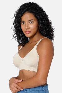 Intimacy Non-Padded Non-Wired High Coverage T-Shirt Bra - Beige — thumbnail 5