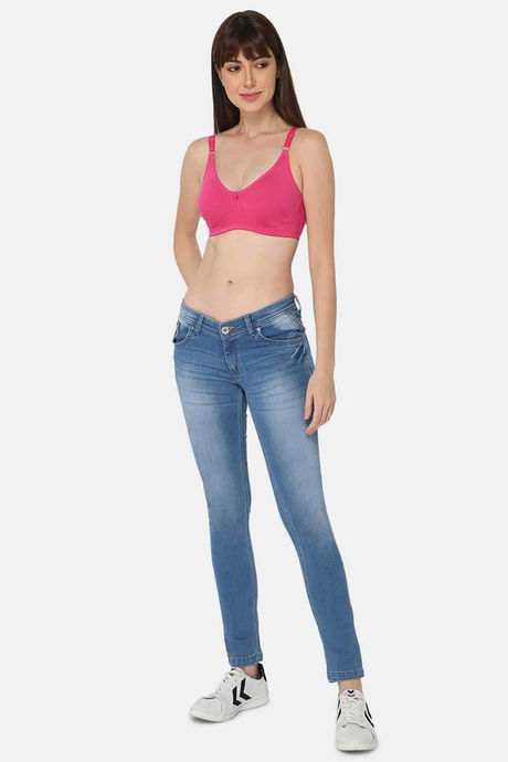 Intimacy Non-Padded Non-Wired High Coverage T-Shirt Bra - Fuchsia — image 5