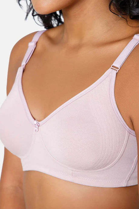 Intimacy Non-Padded Non-Wired High Coverage T-Shirt Bra - Lavender — image 3