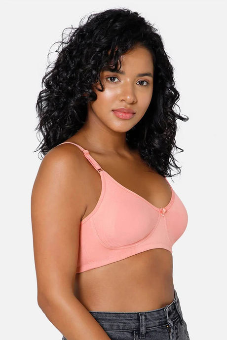 Intimacy Non-Padded Non-Wired High Coverage T-Shirt Bra - Peach — image 2