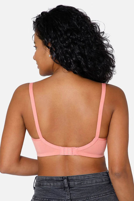 Intimacy Non-Padded Non-Wired High Coverage T-Shirt Bra - Peach — image 3