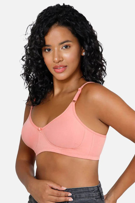 Intimacy Non-Padded Non-Wired High Coverage T-Shirt Bra - Peach — image 4