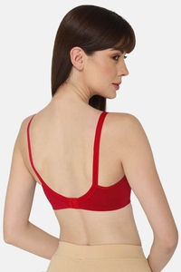Intimacy Non-Padded Non-Wired High Coverage T-Shirt Bra - Red — thumbnail 2