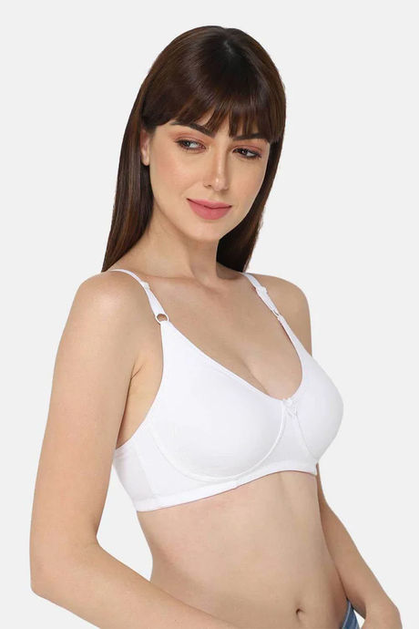 Intimacy Non-Padded Non-Wired High Coverage T-Shirt Bra - White — image 2