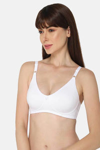 Intimacy Non-Padded Non-Wired High Coverage T-Shirt Bra - White — thumbnail 3