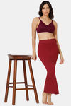 Intimacy Seamless Saree Shapewear - Maroon — thumbnail 5