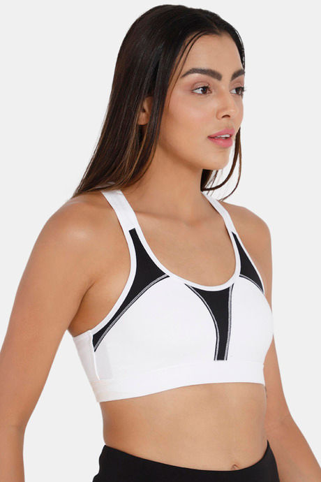 Intimacy Relaxed Sports Bra - White Black — image 2