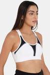 Intimacy Relaxed Sports Bra - White Black — thumbnail 2