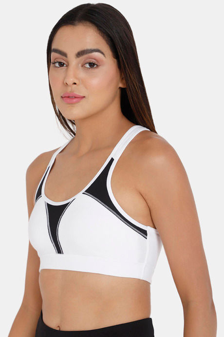 Intimacy Relaxed Sports Bra - White Black — image 3