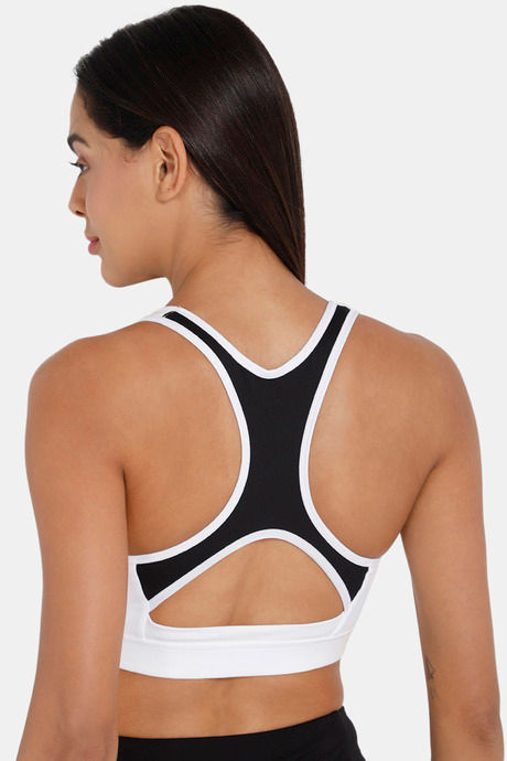 Intimacy Relaxed Sports Bra - White Black — image 4