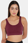 Intimacy Relaxed Sports Bra - Wine — thumbnail 1
