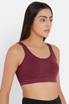 Intimacy Relaxed Sports Bra - Wine — thumbnail 2