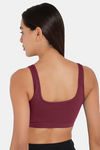 Intimacy Relaxed Sports Bra - Wine — thumbnail 4