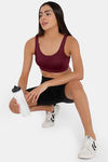 Intimacy Relaxed Sports Bra - Wine — thumbnail 5