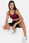 Intimacy Relaxed Sports Bra - Wine — thumbnail 6