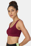 Intimacy Relaxed Sport Bra - Wine — thumbnail 3