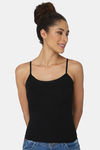 Intimacy Cotton Camisole - Black — thumbnail 1
