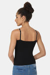 Intimacy Cotton Camisole - Black — thumbnail 4
