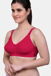 Maroon Clothing Single Layered Non-Wired Full Coverage T-Shirt Bra - Red — thumbnail 2