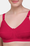 Maroon Clothing Single Layered Non-Wired Full Coverage T-Shirt Bra - Red — thumbnail 4