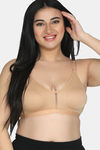 Maroon Clothing Double Layered Non-Wired 3/4Th Coverage T-Shirt Bra - Skin — thumbnail 2