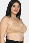 Maroon Clothing Double Layered Non-Wired 3/4Th Coverage T-Shirt Bra - Skin — thumbnail 4