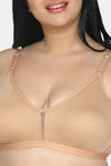 Maroon Clothing Double Layered Non-Wired 3/4Th Coverage T-Shirt Bra - Skin — thumbnail 6