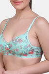 Maroon Clothing Double Layered Non-Wired Medium Coverage T-Shirt Bra - Green — thumbnail 4