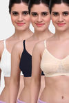 Maroon Clothing Double Layered Non-Wired Full Coverage T-Shirt Bra (Pack Of 3) - Multicolor — thumbnail 1