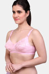 Maroon Clothing Double Layered Non-Wired Full Coverage Lace Bra - Pink — thumbnail 2