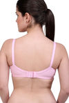 Maroon Clothing Double Layered Non-Wired Full Coverage Lace Bra - Pink — thumbnail 3
