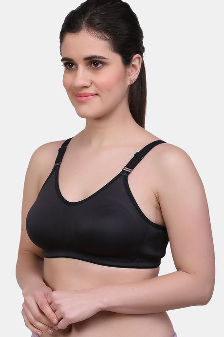 Maroon Clothing Single Layered Non Wired Full Coverage T-Shirt Bra - Black — image 2
