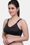 Maroon Clothing Single Layered Non Wired Full Coverage T-Shirt Bra - Black — thumbnail 2