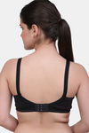 Maroon Clothing Single Layered Non Wired Full Coverage T-Shirt Bra - Black — thumbnail 3