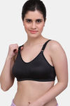 Maroon Clothing Single Layered Non Wired Full Coverage T-Shirt Bra - Black — thumbnail 4
